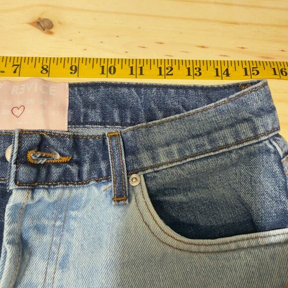 Revice Jeans Women's Size 29 Blue Denim Matchmaker Patchwork Pockets Retro - Picture 13 of 16